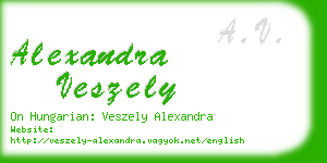 alexandra veszely business card